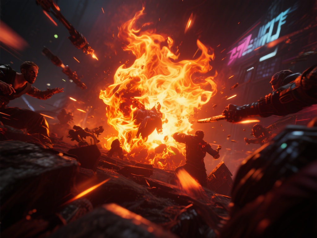 此外，游戏的画面表现堪称一流，火焰特效逼真到仿佛能